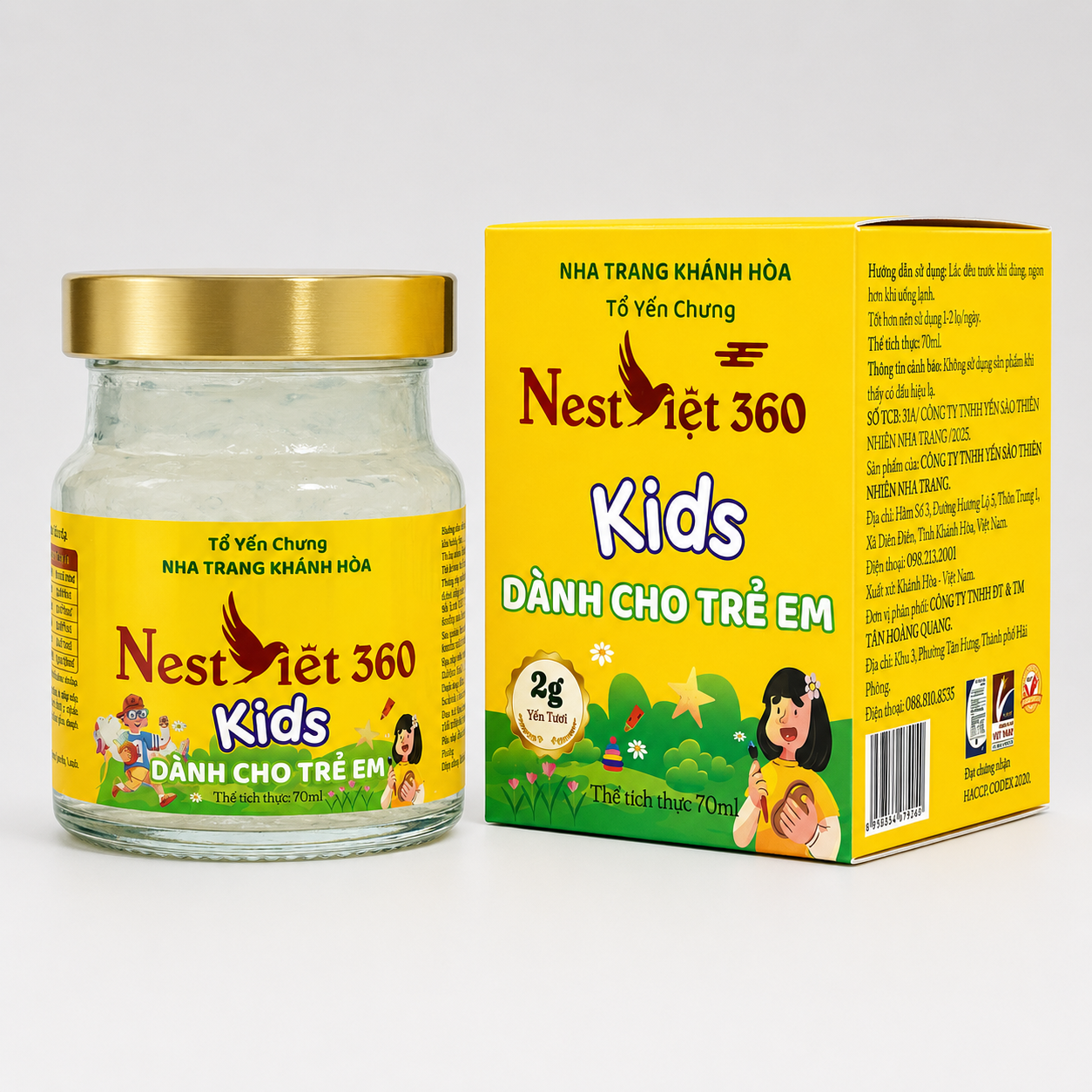 Yến Sào Kids Vàng 2g Xách 6 Hũ Cho Bé | Nest Việt 360 - Ảnh 3