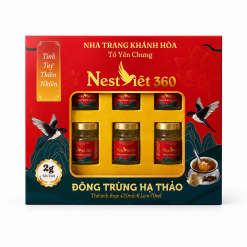 Hộp Quà Yến Đông Trùng Hạ Thảo 2g | Nest Việt 360