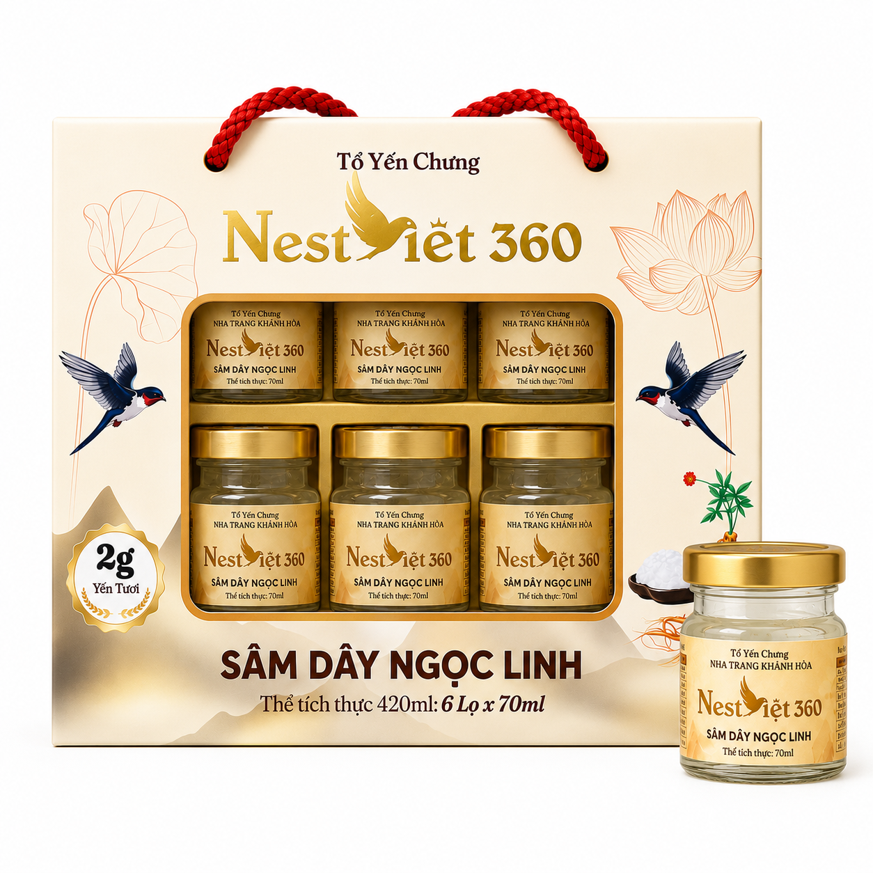 Xách 6 Hũ Yến Sâm Dây Ngọc Linh 2g | Nest Việt 360 - Ảnh 8