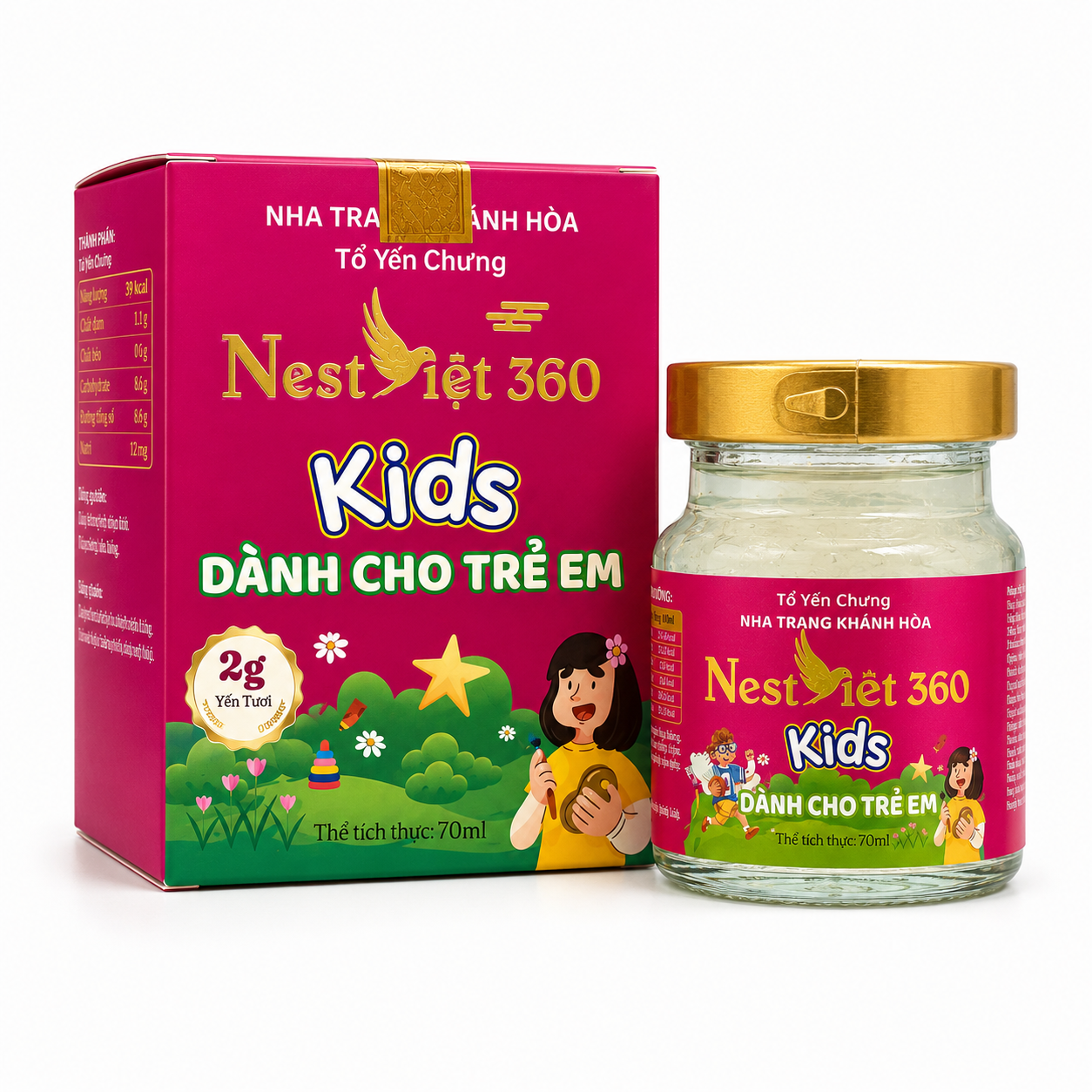 Yến Sào Kids Hồng 2g Hũ 70ml Cho Bé | Nest Việt 360 - Ảnh 5