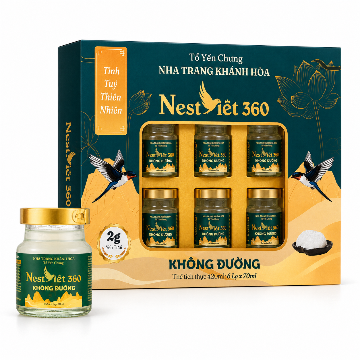 Hộp Quà Yến Không Đường 2g | Nest Việt 360 - Ảnh 3