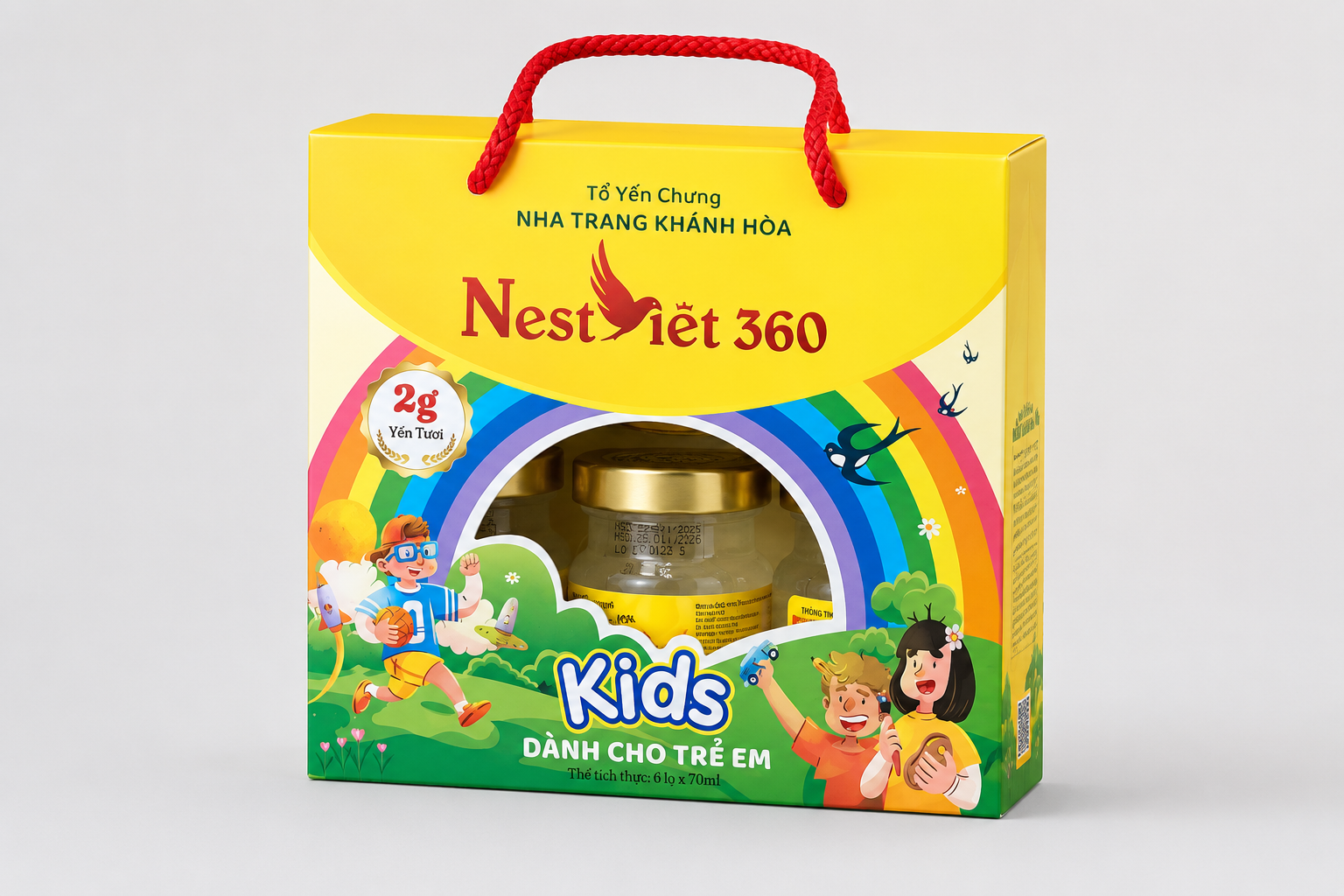 Yến Sào Kids Vàng 2g Xách 6 Hũ Cho Bé | Nest Việt 360 - Ảnh 5